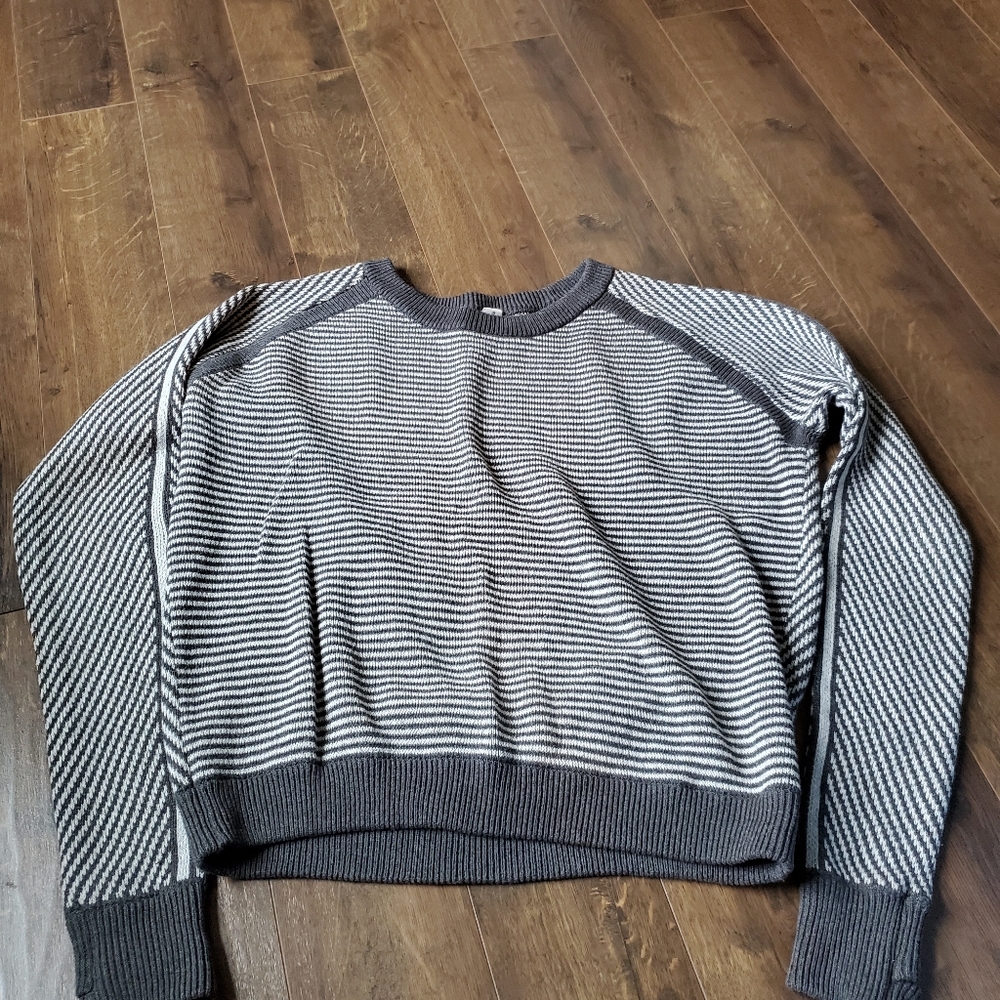 Striped Gray Women's Sweater